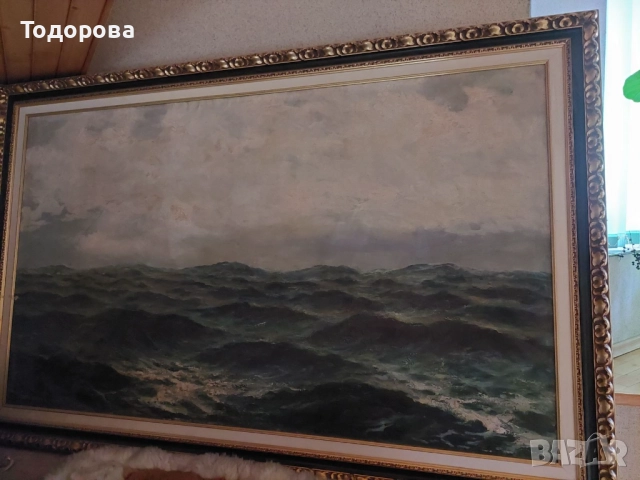 Огромна картина,масло 1943 г.размер178/110-Петър Бояджиев(1907-1963), снимка 3 - Картини - 51952136