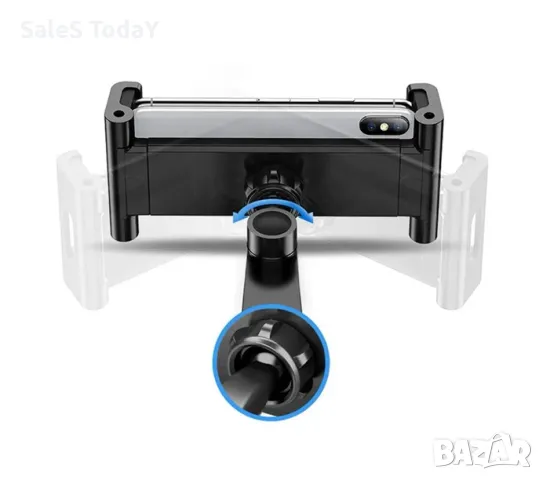 Стойка за таблет за кола, Поставка за телефон За подглавник, Алуминиева, 26 см, снимка 3 - Аксесоари и консумативи - 49747821