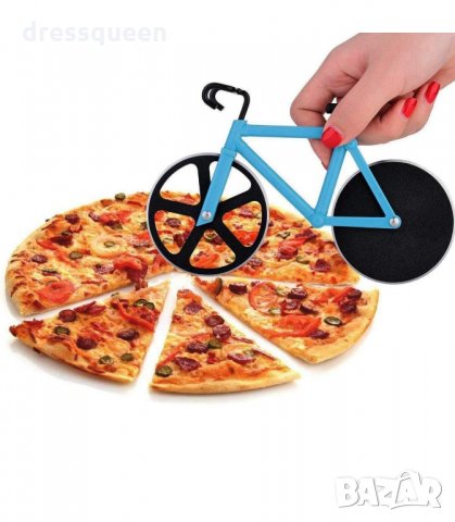 2995 НОЖ ЗА РЯЗАНЕ НА ПИЦА И ТЕСТО С ФОРМА НА КОЛЕЛО, снимка 9 - Прибори за хранене, готвене и сервиране - 34257815