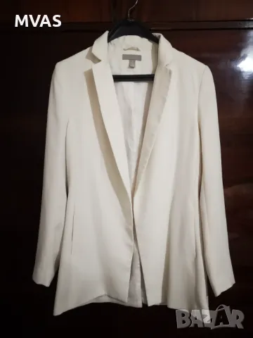 H&M официално дамско сако S M размер млечно бяло