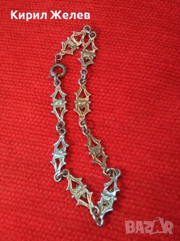 СТАРА ФЛОРАЛНА АЖУРНА АРТ НУВО СРЕБЪРНА ГРИВНА СРЕБРО ПРОБА 925 РЪЧНА ИЗРАБОТКА 38491, снимка 18 - Гривни - 41472567