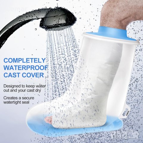 YUNCHI Водоустойчив калъф за крака за възрастни за душ, XL, снимка 7 - Други стоки за дома - 42272498