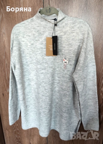 Vero Moda нов с етикет пуловер-поло с брошка, снимка 11 - Блузи с дълъг ръкав и пуловери - 53724693