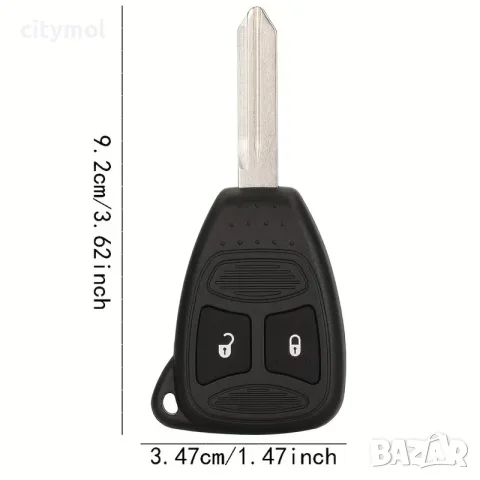 Кутийка за ключ с 3 бутона за CHRYSLER Aspen, DODGE RAM Caravan, и JEEP Cherokee, снимка 2 - Аксесоари и консумативи - 55897659