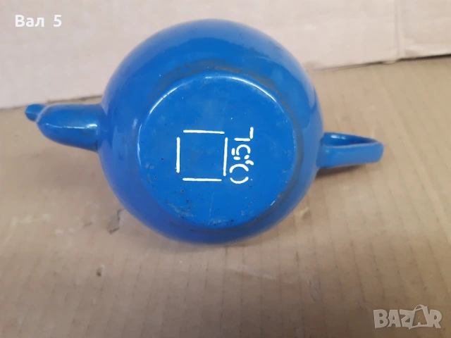 Красив стар малък емайлиран чайник, снимка 7 - Антикварни и старинни предмети - 53750591