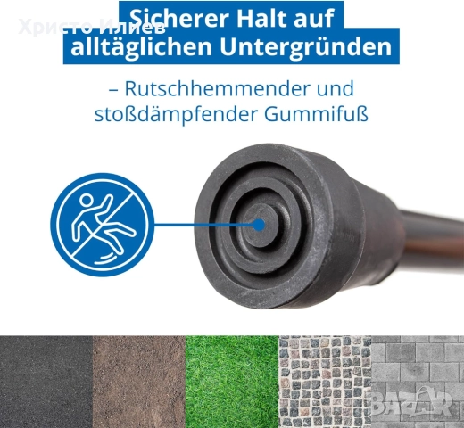 Сгъваем бастун Weinberger Телескопичен бастун регулируем неплъзгащ се до 136 кг, снимка 6 - Бастуни - 51889627