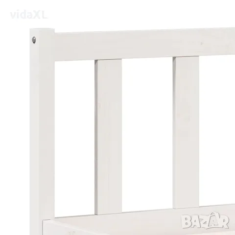 vidaXL Екстра дълга рамка за легло, без матрак, 140x220 см, бор масив, снимка 7 - Спални и легла - 56148194