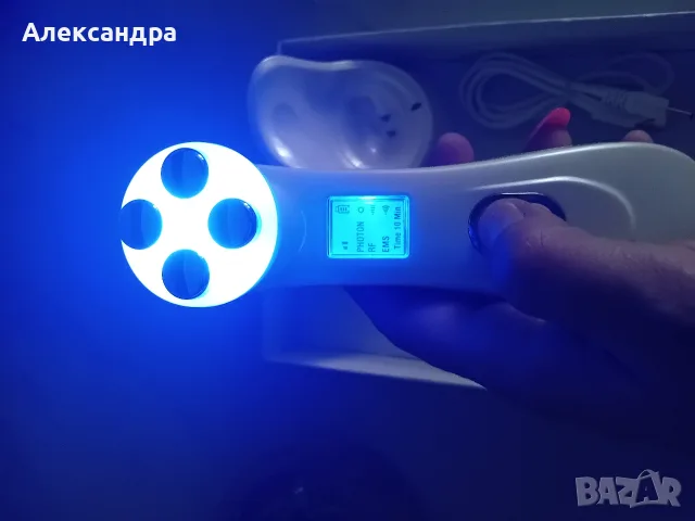Мултифункционален Козметичен Уред за Лице 5 в 1 (RF, EMS, LED фототерапия), снимка 6 - Масажори - 55802438
