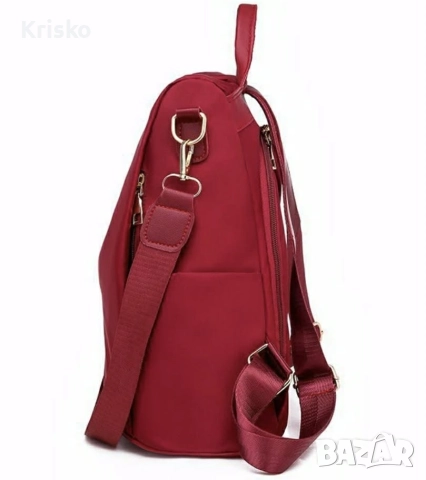 Елегантна дамска раница в бордо, снимка 5 - Чанти - 52837953