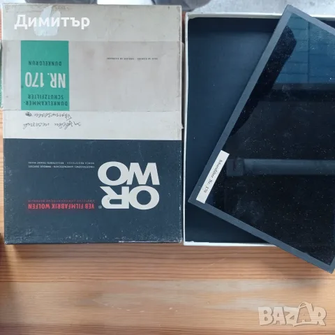 Рядък комплект за тъмна стая ORWO – Лампа + 7 защитни филтъра (18/24 см), снимка 12 - Светкавици, студийно осветление - 56102723