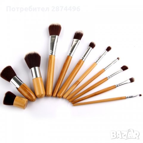 1574 Комплект от 11 четки за грим, тип Kabuki, снимка 2 - Други - 35794318