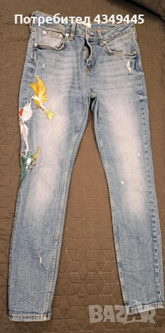 Дамски деним Zara woman с апликация