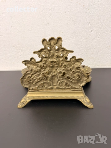 Бронзова мастилница в стил Рококо. №7829, снимка 8 - Антикварни и старинни предмети - 53071801