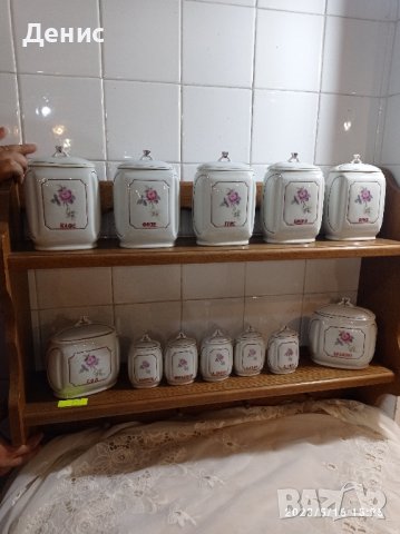 дървена етажерка немска за порцелан, снимка 3 - Етажерки - 40723628