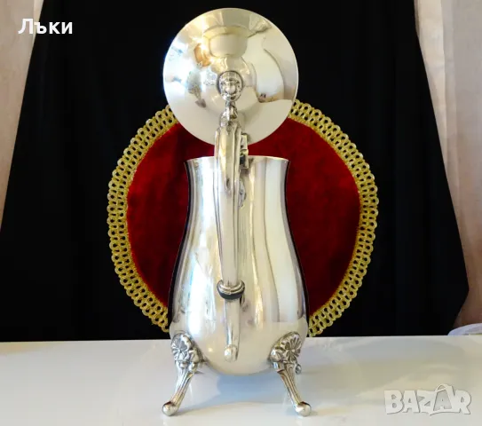 Посребрена бронзова кана,позлата от вътре,барок. , снимка 7 - Антикварни и старинни предмети - 47746912