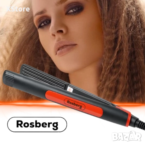 Преса за коса Rosberg, въпнообразна плоча, черно/ червено, 2 ГОДИНИ ГАРАНЦИЯ, снимка 9 - Други - 52593765