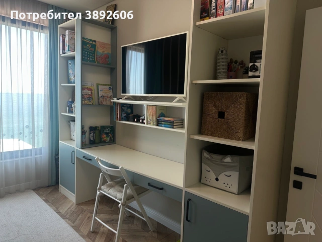 Дизайнерска детска стая – 2 легла, шкафове и бюро | ръчна изработка, снимка 2 - Мебели за детската стая - 53753320