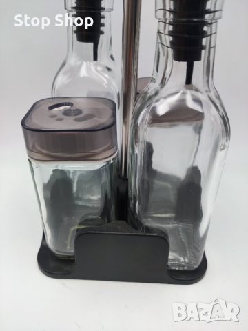 Оливерник 5 части сет метал, стъкло, пластмаса , снимка 2 - Аксесоари за кухня - 39834734