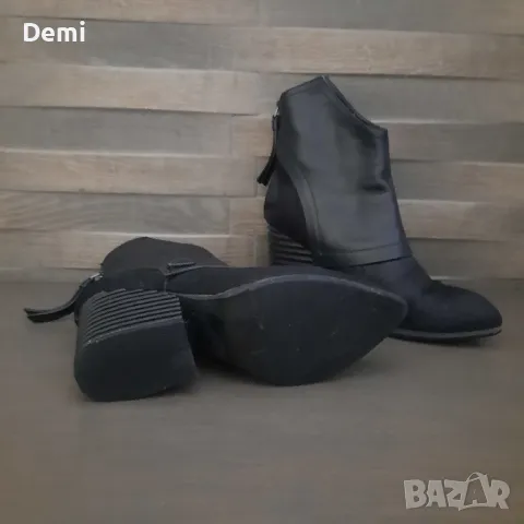 Дамски черни боти естествена кожа и естествен косъм , снимка 3 - Дамски боти - 48740445
