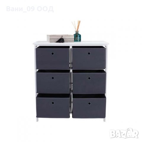Голям скрин/етажерка с 6 текстилни коша, снимка 6 - Скринове - 34413157