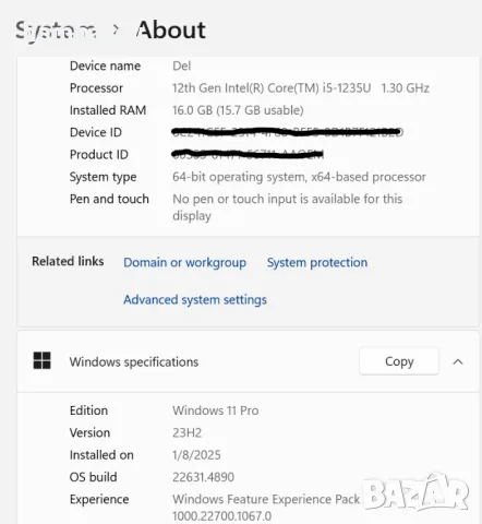 Уникален лаптоп Dell Latitude 3440 с 10-ядрен Core i5-1235U и 14'' FHD 512 GB SSD 16GB в гаранция, снимка 9 - Лаптопи за работа - 49246143