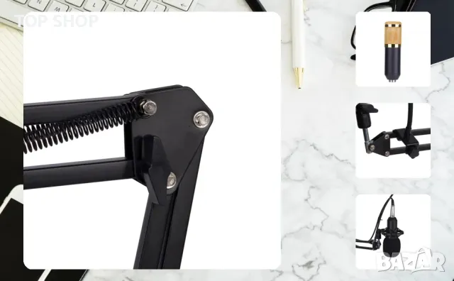 Кондензаторен микрофон AYNEFY професионален студиен микрофон, снимка 9 - Микрофони - 49049679