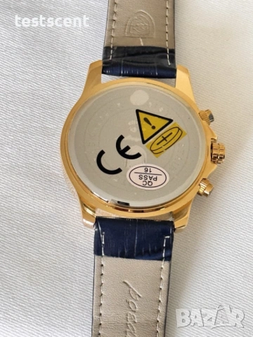 $299 MSRP Мъжки часовник POEDAGAR – кварцов, хронограф, водоустойчив златист син нов , снимка 5 - Мъжки - 53751015