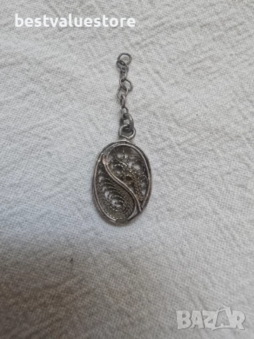 Метален Медальон Филигран, снимка 2 - Колиета, медальони, синджири - 51226623
