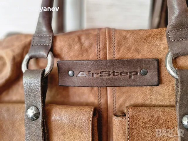 Висококачествена италианска кожена чанта Airstep , снимка 3 - Чанти - 56175569