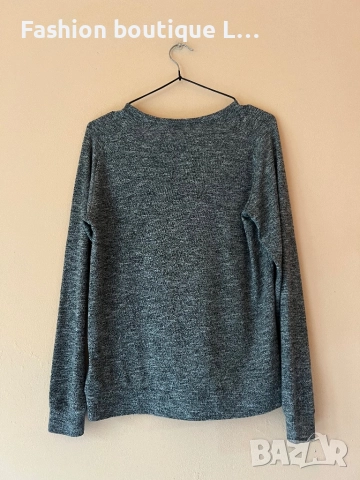 Сива дамска блуза S размер на марката Lindex състав 67% вискоза 30% полиестер 3% еластант 🩶, снимка 5 - Блузи с дълъг ръкав и пуловери - 52989949