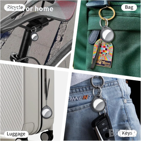 QCOQ Air Tracker Tag – Bluetooth Тракер за Apple Find My (iOS), 100dB Звук и Глобално проследяване, снимка 8 - Друга електроника - 53211682