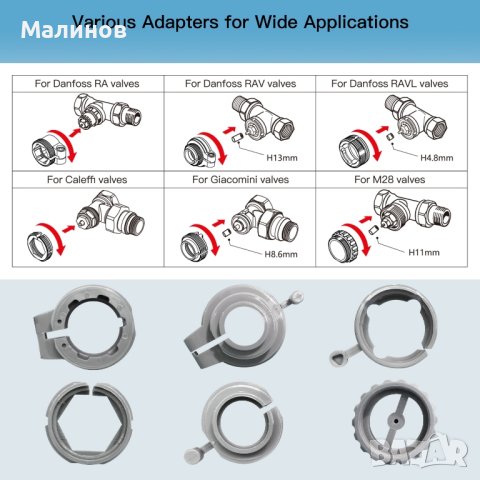 Умна термоглава за радиатор, Smart термоглава, WiFi термоглава, smart вентил за радиатор, без хъб, снимка 9 - Радиатори - 42558886