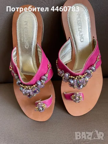 Италиански ръчно правени сандали от кожа., снимка 2 - Сандали - 50127726