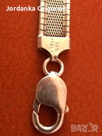 Уникална сребърна гривна , снимка 5 - Гривни - 41524797