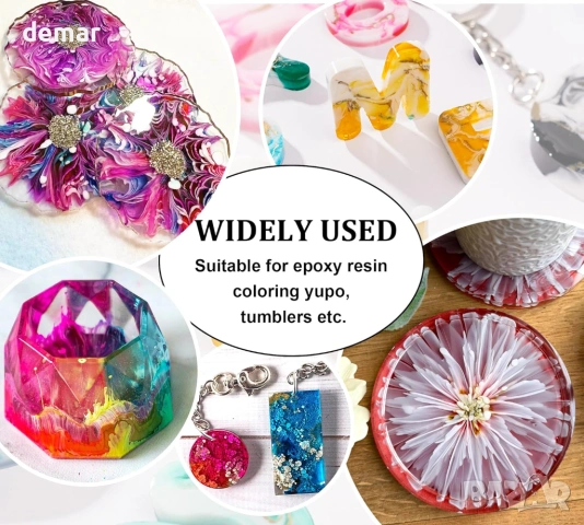 Бяло алкохолно мастило за епоксидна смола, 100 мл концентрирано, снимка 6 - Други стоки за дома - 53656716