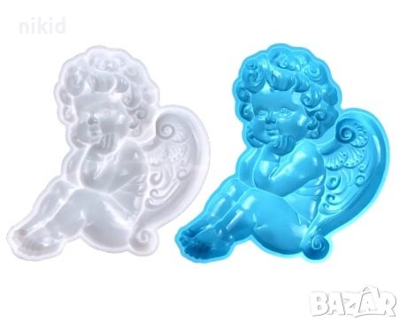 Гигант Ангел дете разперен силиконов молд форма фондан гипс смола