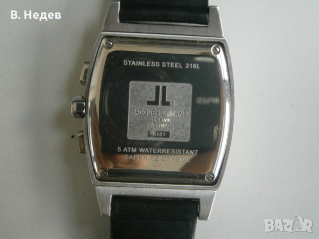 Jaques Lemans Geneve, Swiss Quartz chronograph, Swiss made, снимка 9 - Мъжки - 39959652