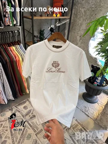 Loro Piana Мъжка Тениска👕Мъжка Блуза С Къс Ръкав Лоро Пиана - Бяла Или Черна Код SK2033, снимка 2 - Тениски - 55752502