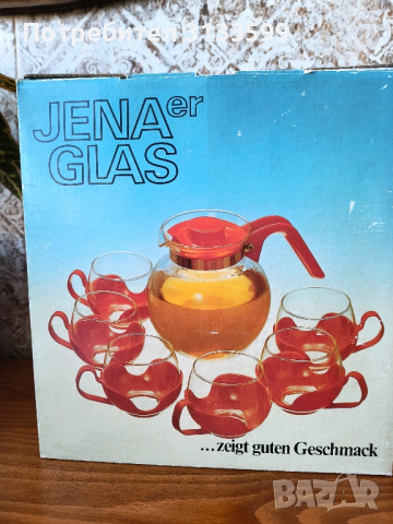 Кана и 5 чаши за кафе/чай на JENA GLAS, снимка 7 - Чаши - 44927695