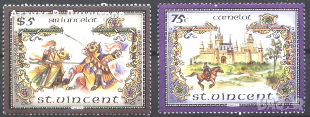 Чисти марки Легенда за Крал Артур 1986 от Сейнт Винсент, снимка 1