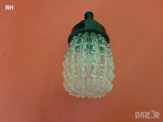 Стар Ретро Плафон с Усилено стъкло за открит монтаж +Крушка, снимка 2 - Други - 50517082