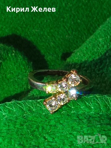 СРЕБЪРЕН или ПОСРЕБРЕН СКЪПОЦЕНЕН РЕТРО АР НУВО ПРЪСТЕН с ИСКРЯЩИ ЦИРКОНИ и ЩЕМПЕЛ на МАЙСТОРА 30606, снимка 12 - Антикварни и старинни предмети - 40757285