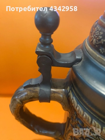 Винтидж (1949-1990)  бирена халба « Семейство на ловци» Gerz W. Germany с дебел капак., снимка 4 - Антикварни и старинни предмети - 52872064