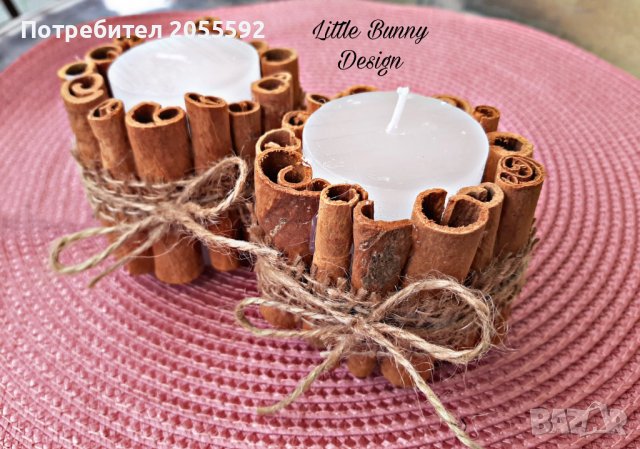 Коледна свещ с канелени пръчици , снимка 5 - Коледни подаръци - 38725580