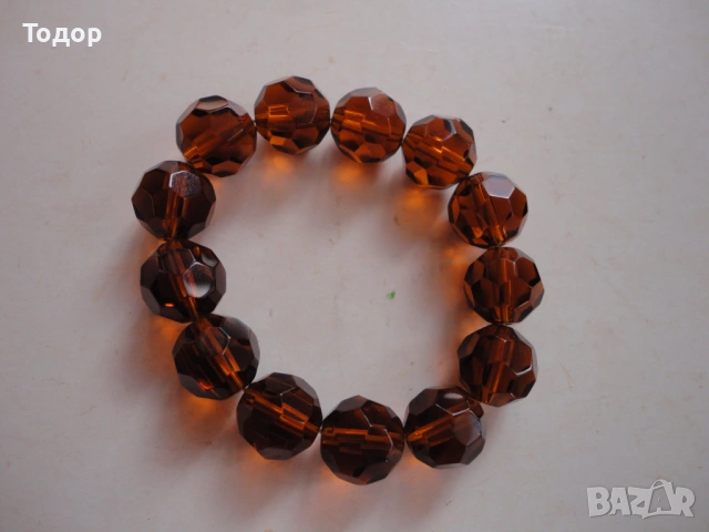 Разтегателна гривна с фасетирани камъни 5, снимка 2 - Гривни - 53023308