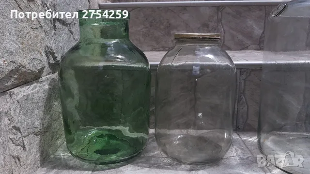 Стъклени дамаджани и буркани, снимка 6 - Буркани, бутилки и капачки - 54315077