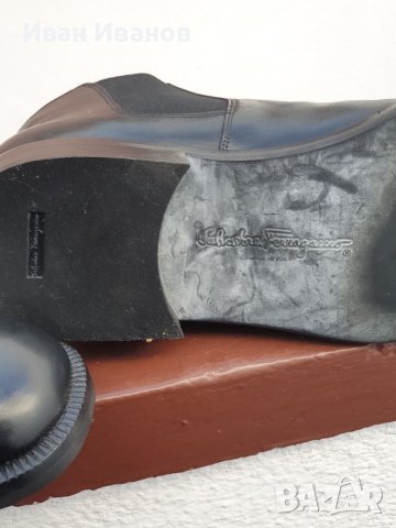 Salvatore Ferragamo Chelsea Оригинални кожени боти номер 42-42,5, снимка 9 - Мъжки боти - 39315311
