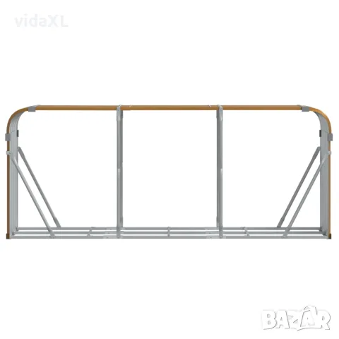 vidaXL Поставка за дърва, дървесен вид, 234x45x100 см, стомана, снимка 4 - Дърва за огрев - 56147374