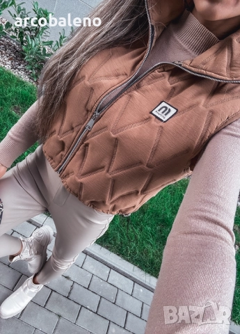 Дамско ватирано яке без ръкави с цип, 2цвята , снимка 13 - Якета - 52156139