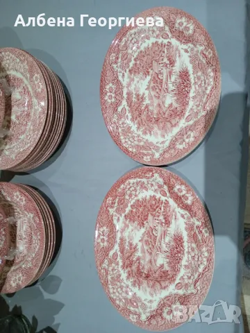 Английски розов порцелан -22 части, снимка 6 - Сервизи - 48332559